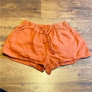 FEKOAFE Summer Drawstring High Waist Cotton Shorts- Women’s medium